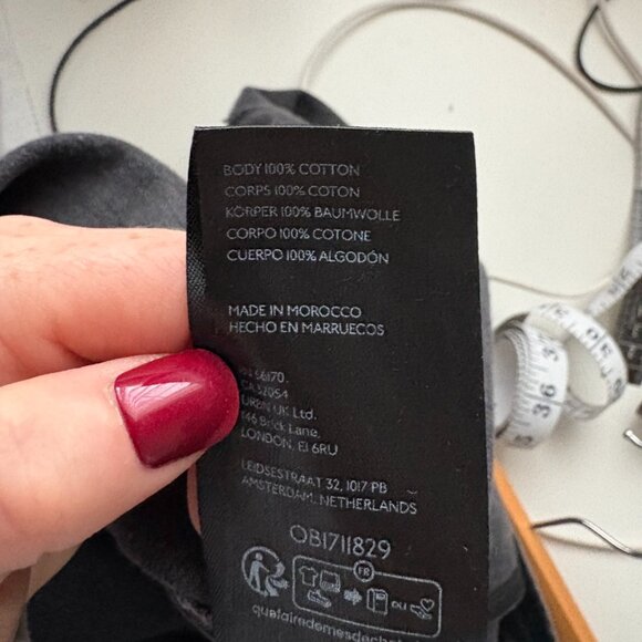 Free People We The Free High Roller Denim Jumpsuit Mineral Black Size Large - Picture 14 of 14